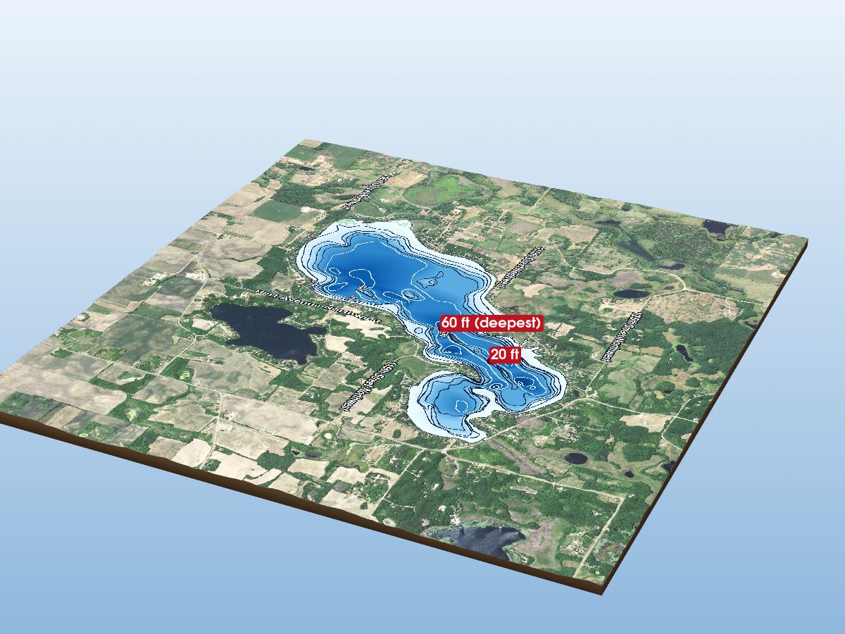 Depth map of Sugar Lake