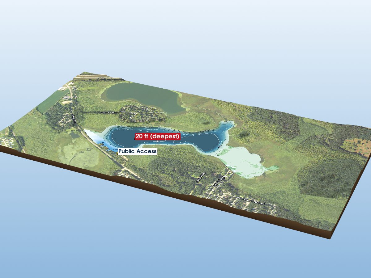 Depth map of Sugarloaf Lake