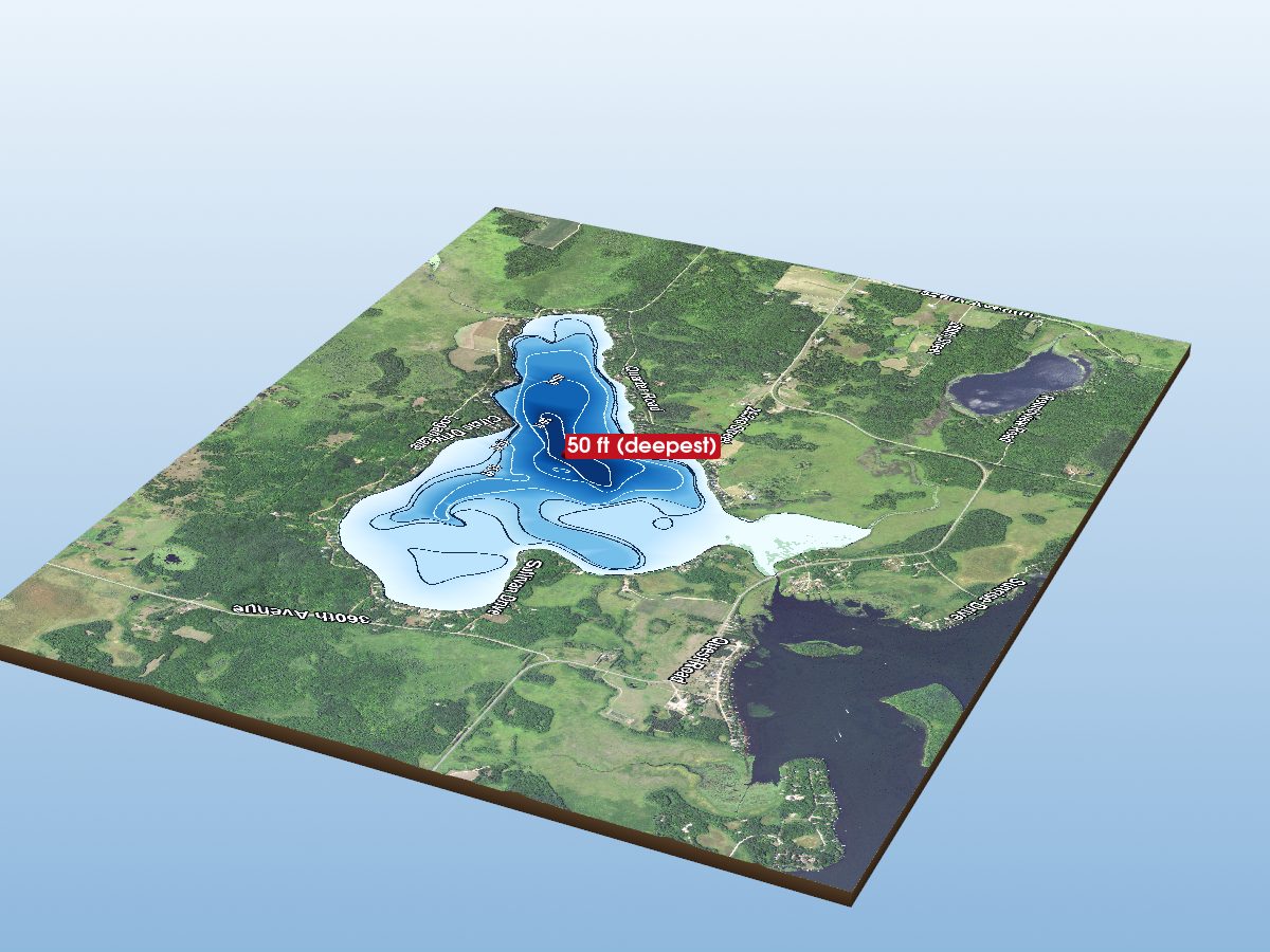 Depth map of Sullivan Lake