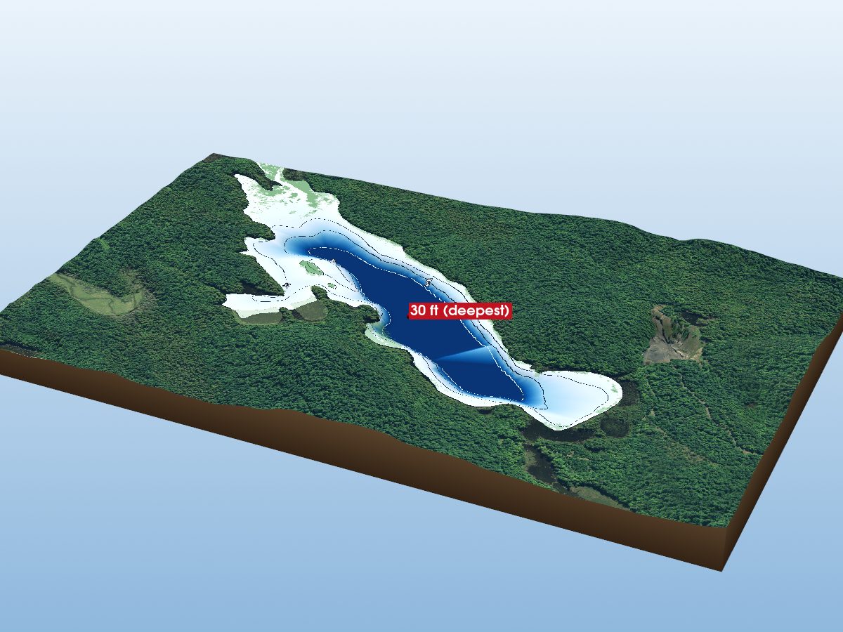 Depth map of Summit Lake
