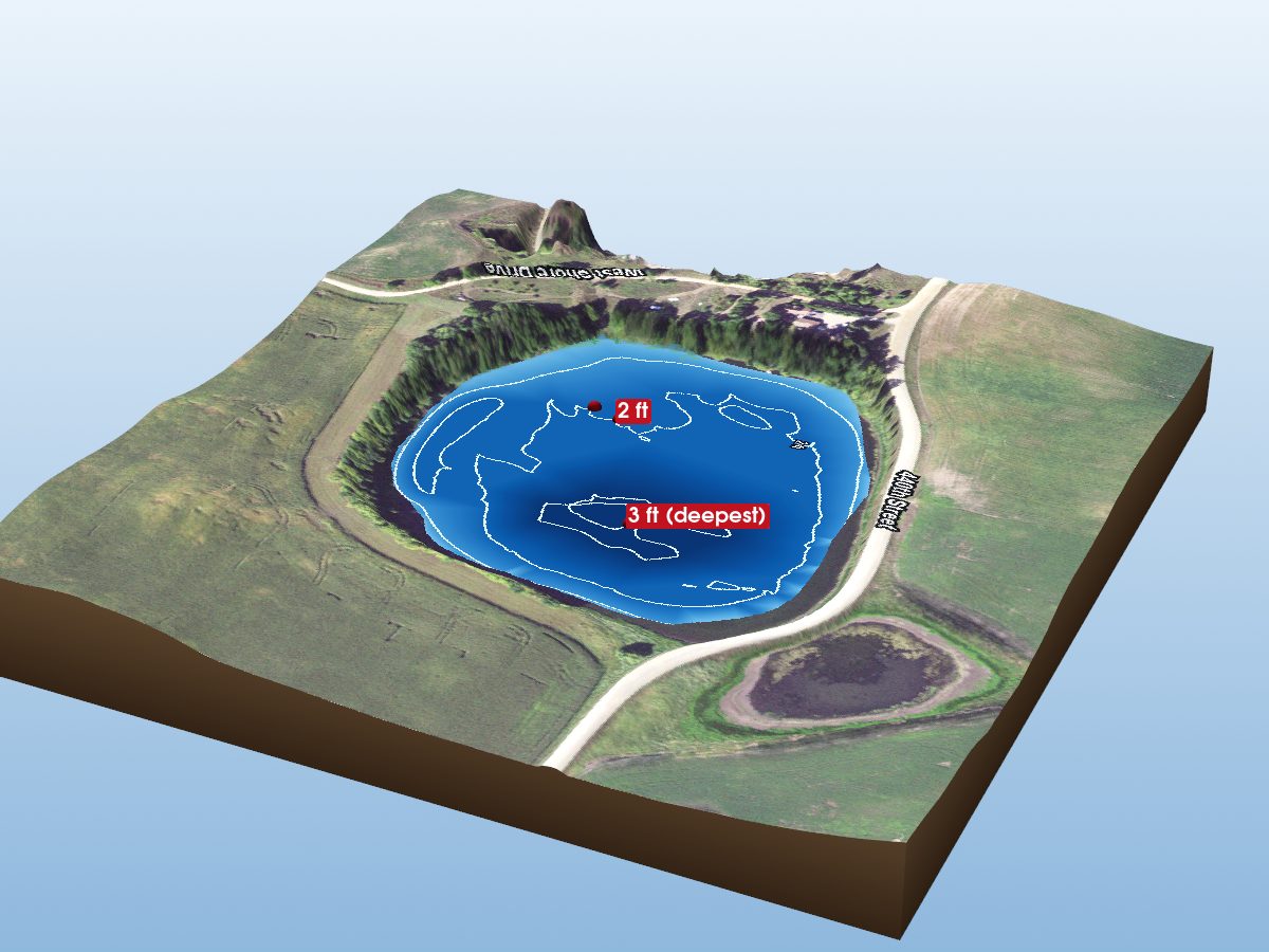 Depth map of Summit Lake