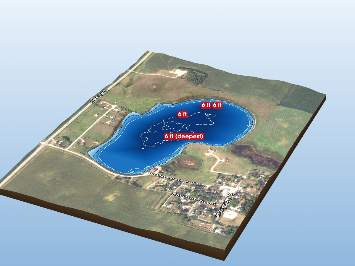 Depth map of Summit Lake