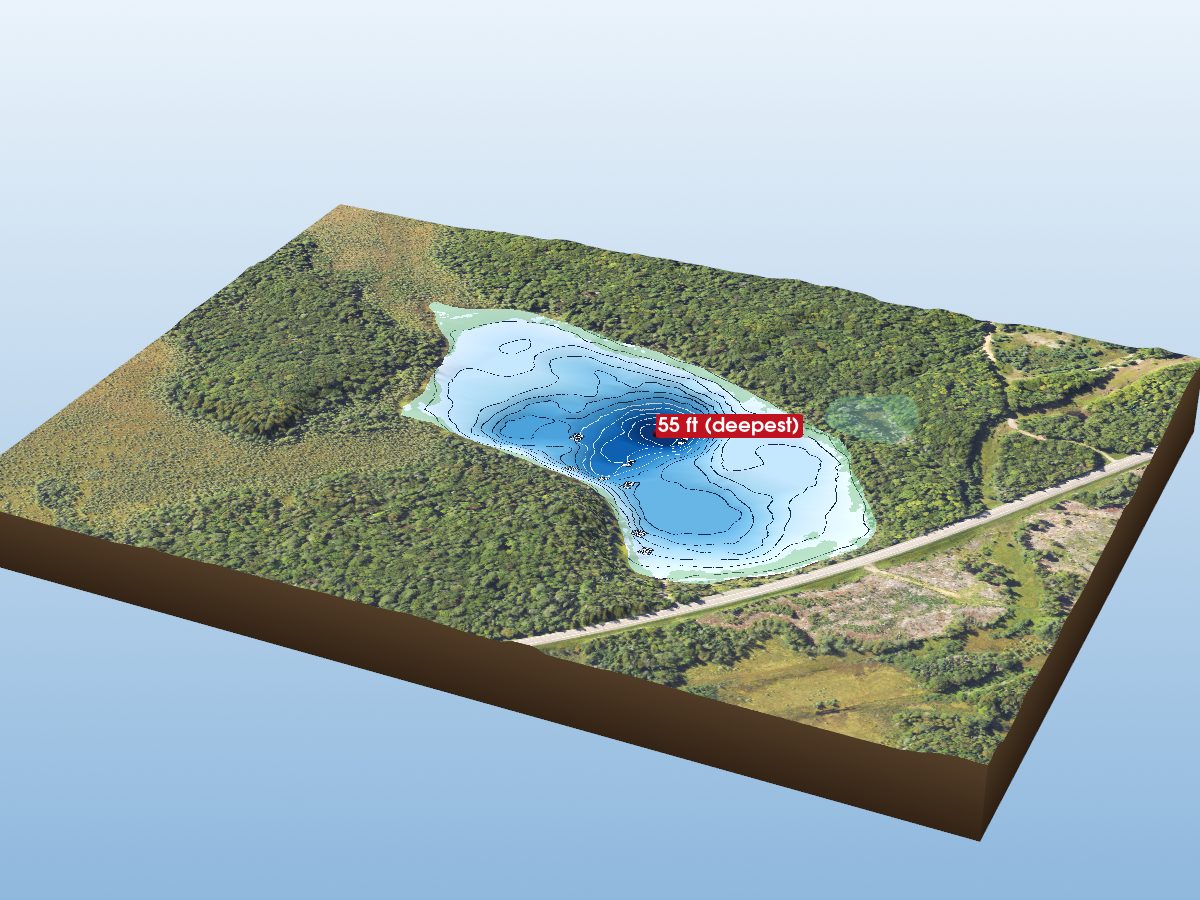 Depth map of Sun Lake