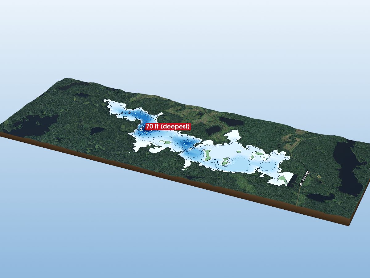 Depth map of Sunbow Lake