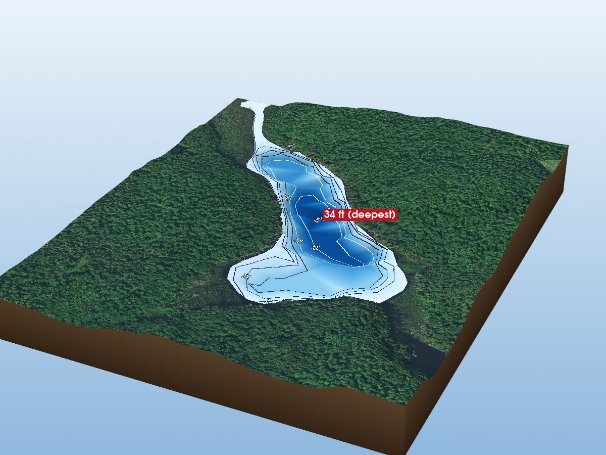 Depth map of Sunrise Lake