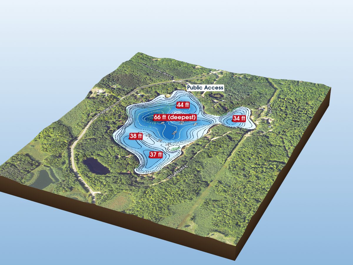 Depth map of Sunrise Lake
