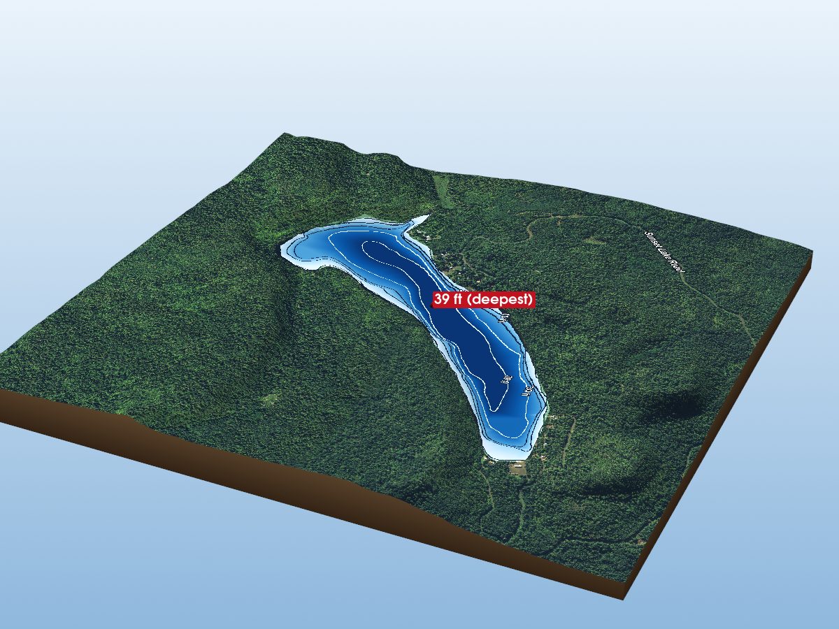 Depth map of Sunset Lake