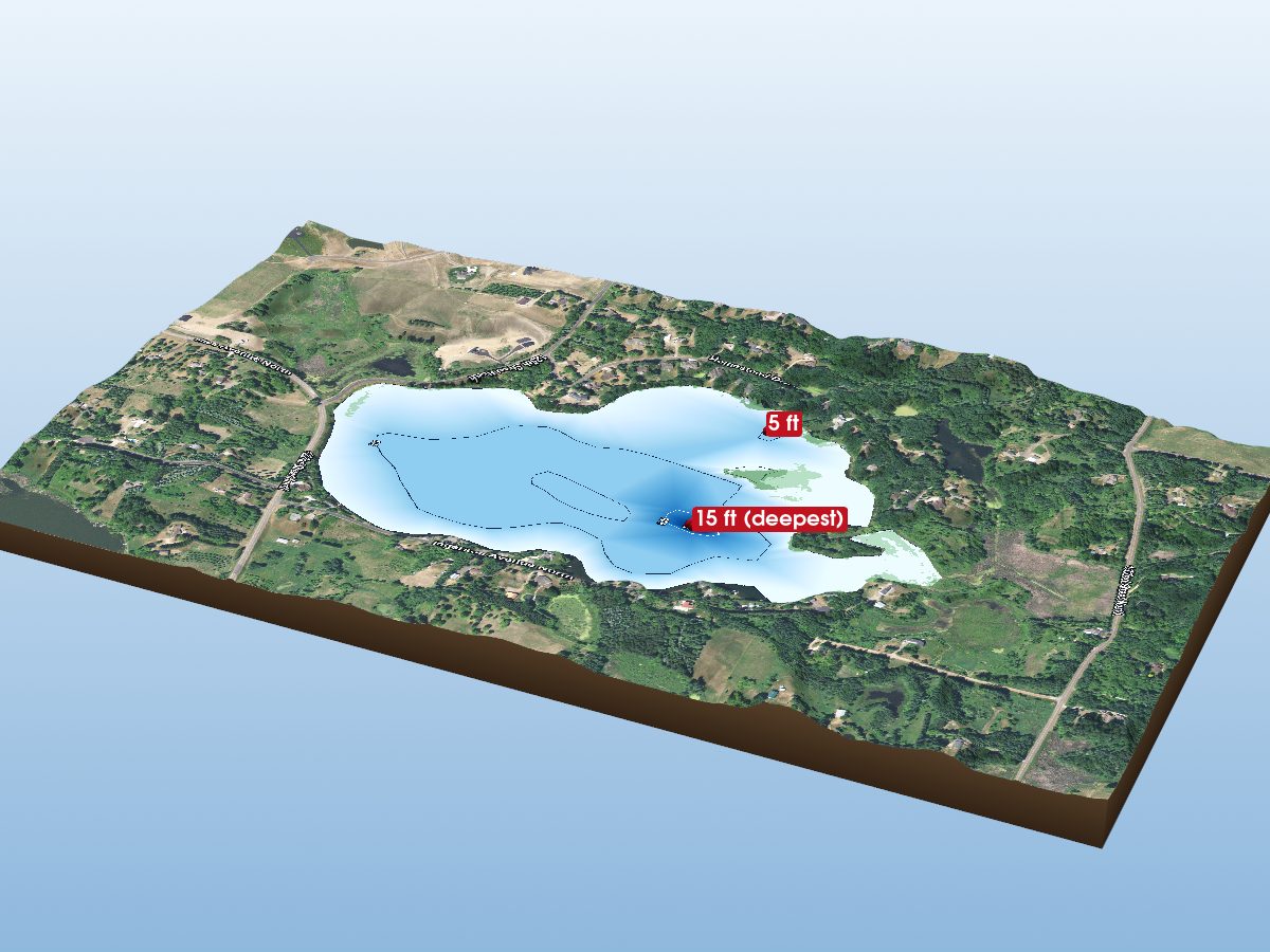 Depth map of Sunset Lake