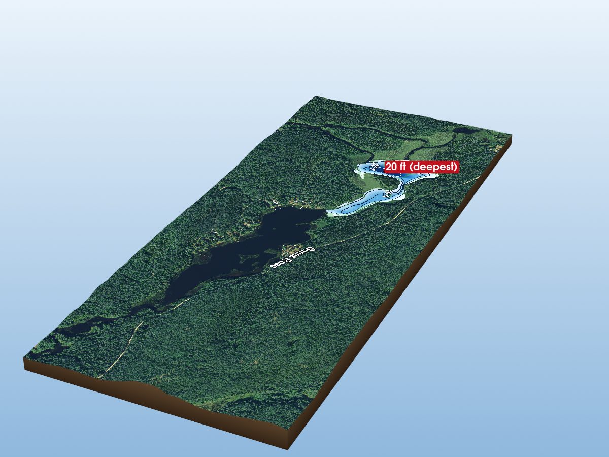 Depth map of Supply Lake