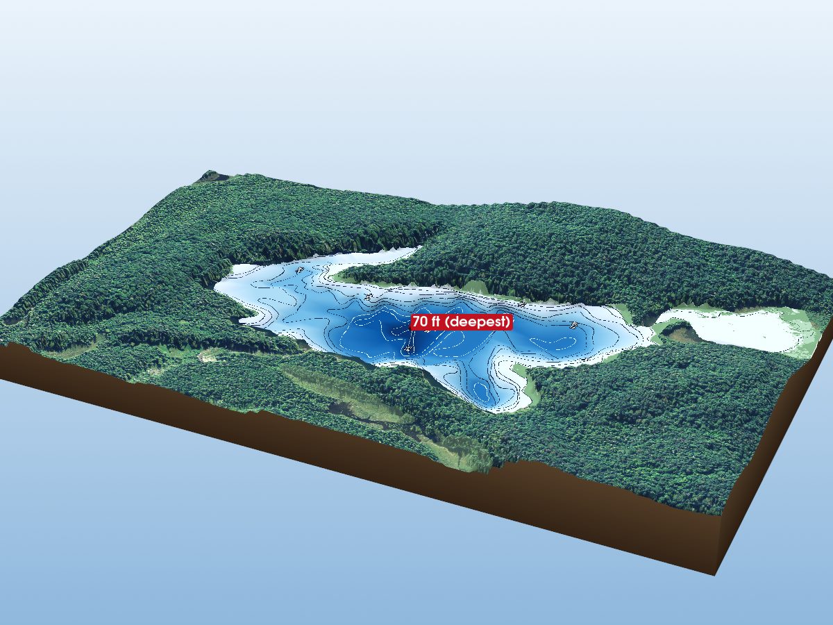 Depth map of Surf Lake