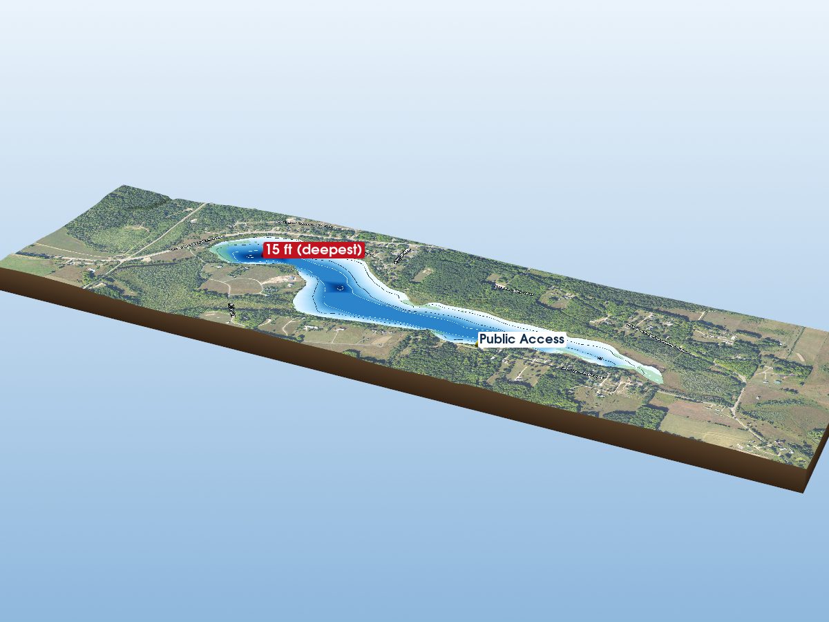 Depth map of Susan Lake