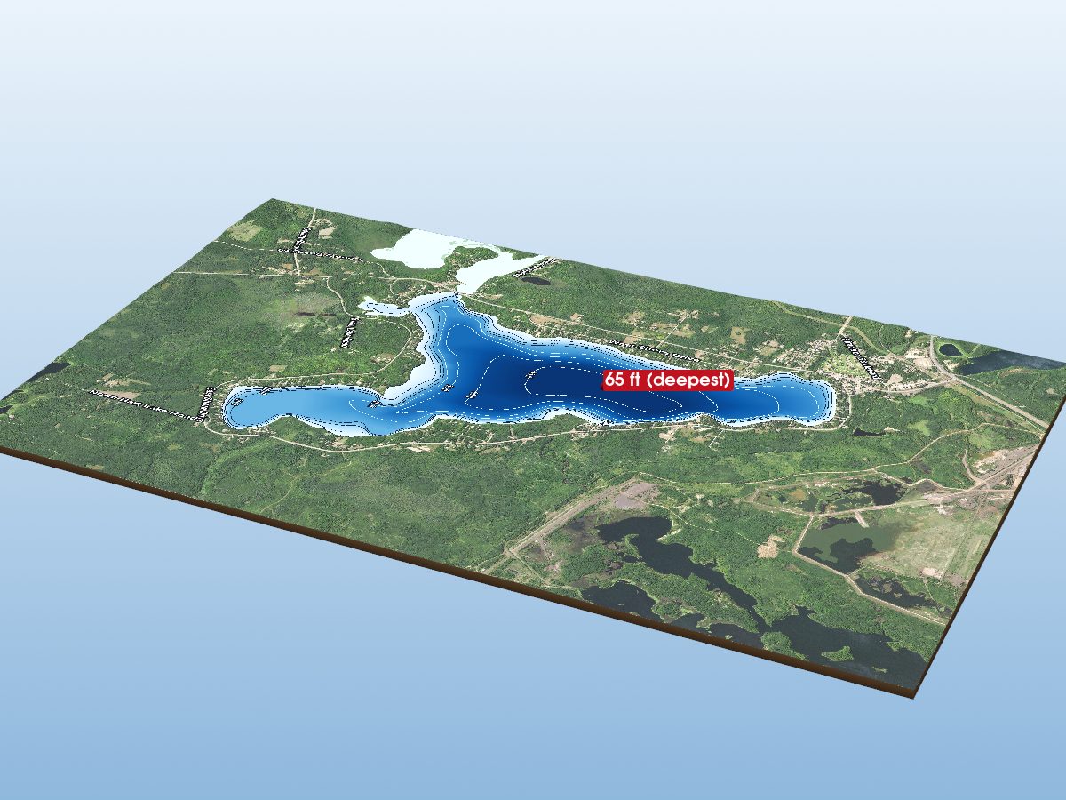 Depth map of Swan Lake (Main Basin)