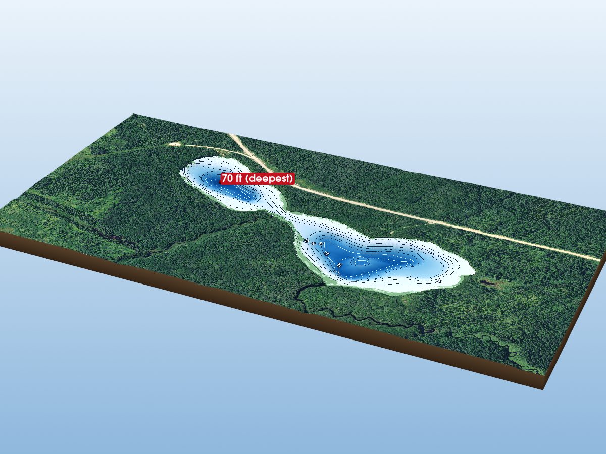 Depth map of Swanson Lake