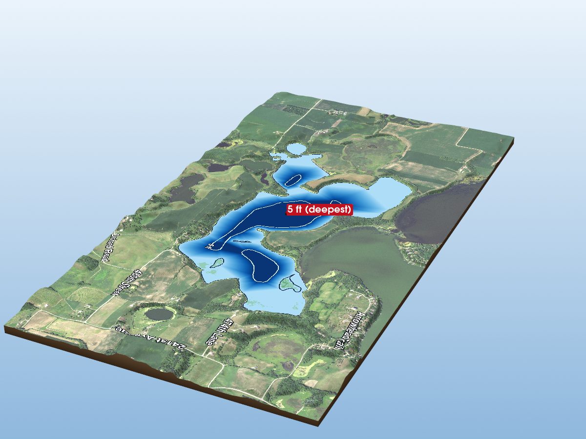 Depth map of Swede's Bay