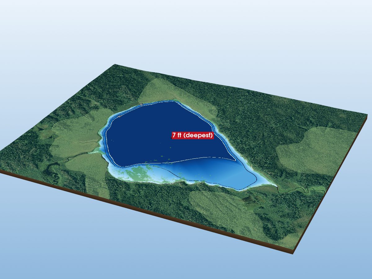 Depth map of Sweet Lake