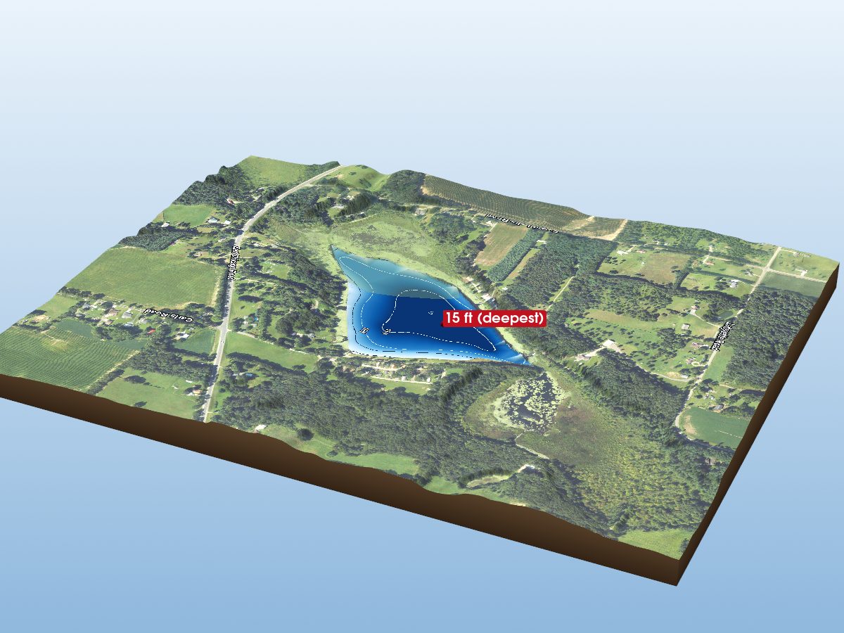 Depth map of Sweet Lake