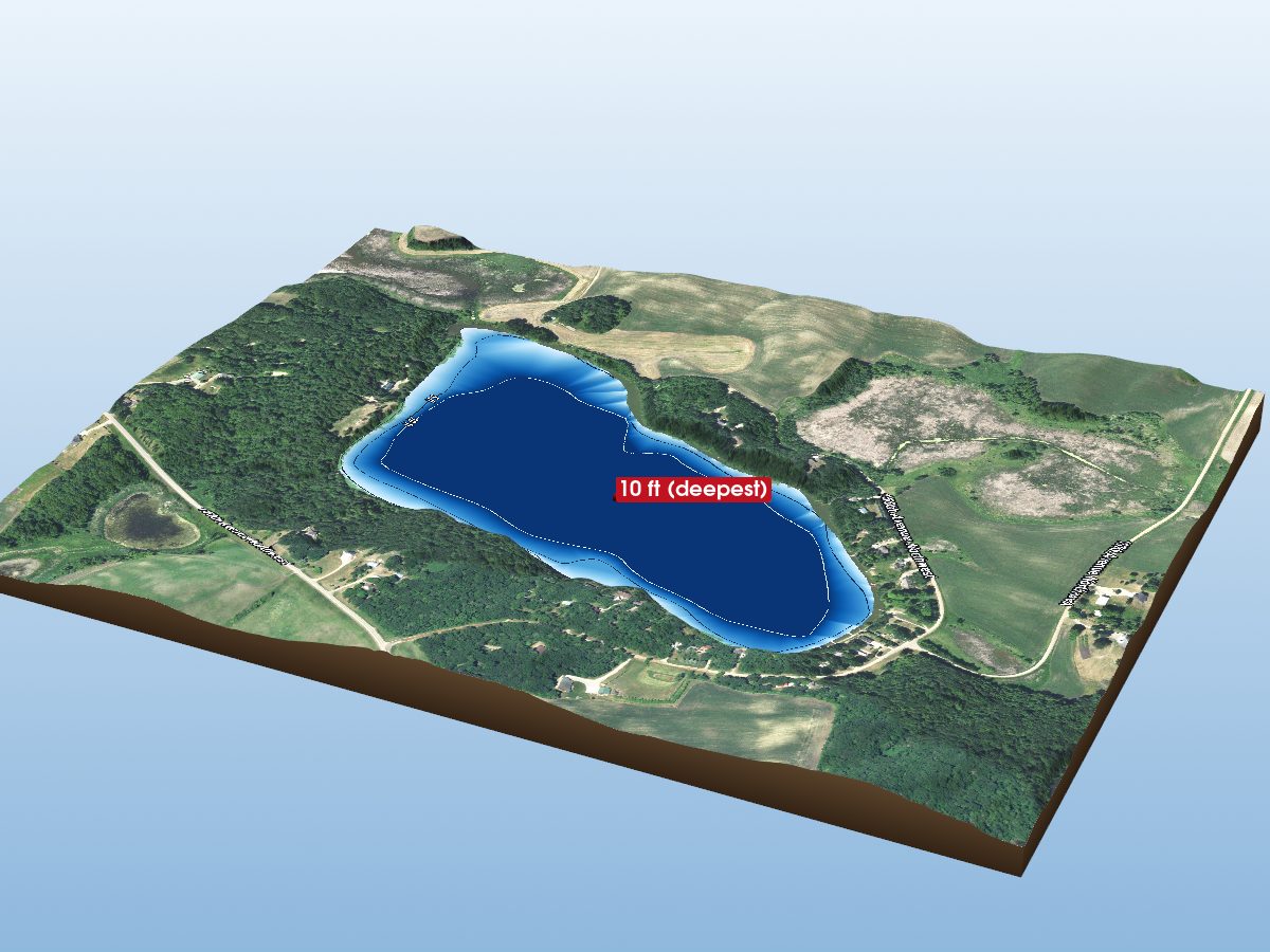 Depth map of Swenson Lake