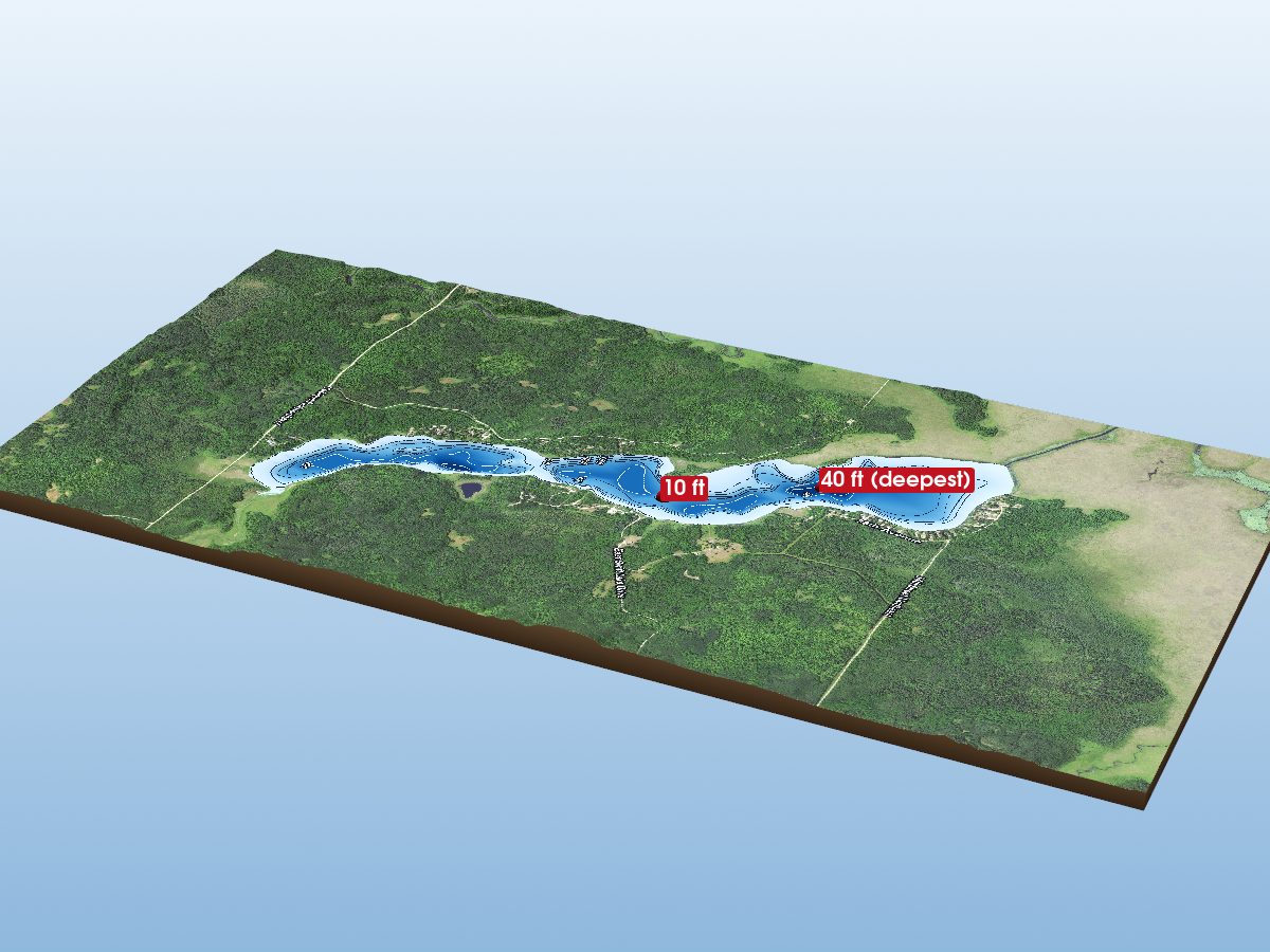 Depth map of Swift Lake