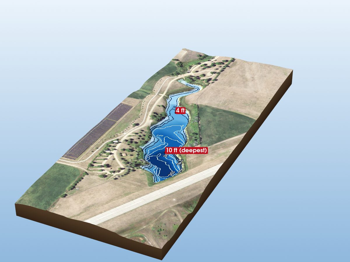 Depth map of Swift Lake