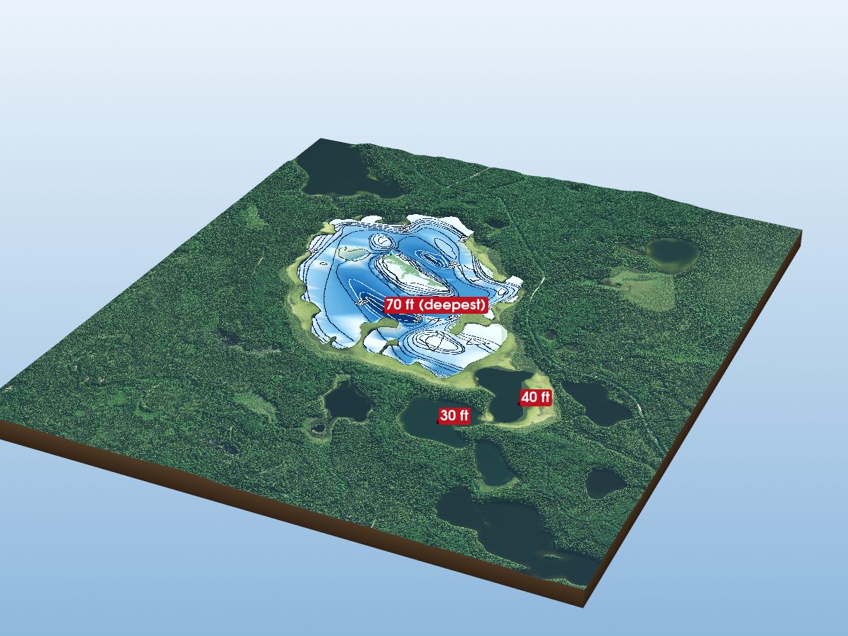 Depth map of Switzer Lake