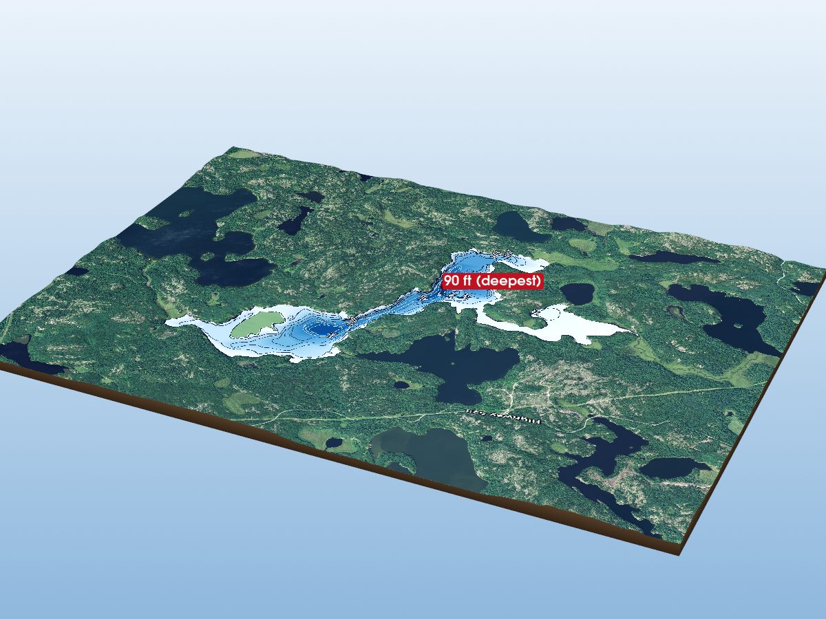 Depth map of Sword Lake