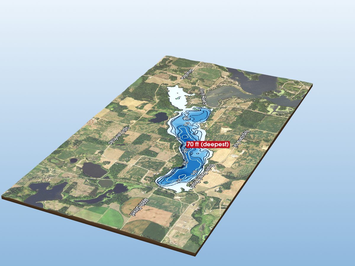 Depth map of Sybil Lake