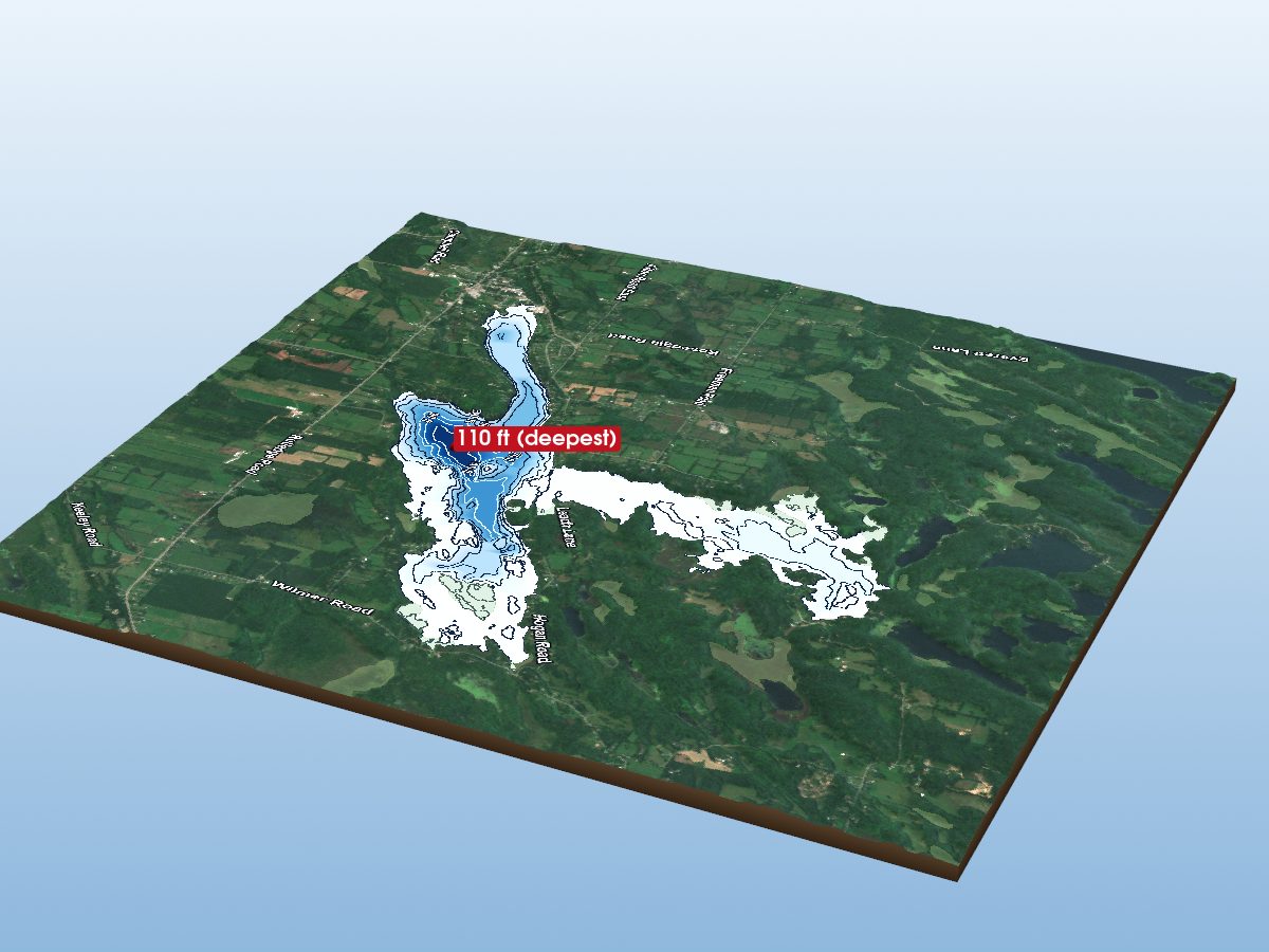 Depth map of Sydenham Lake