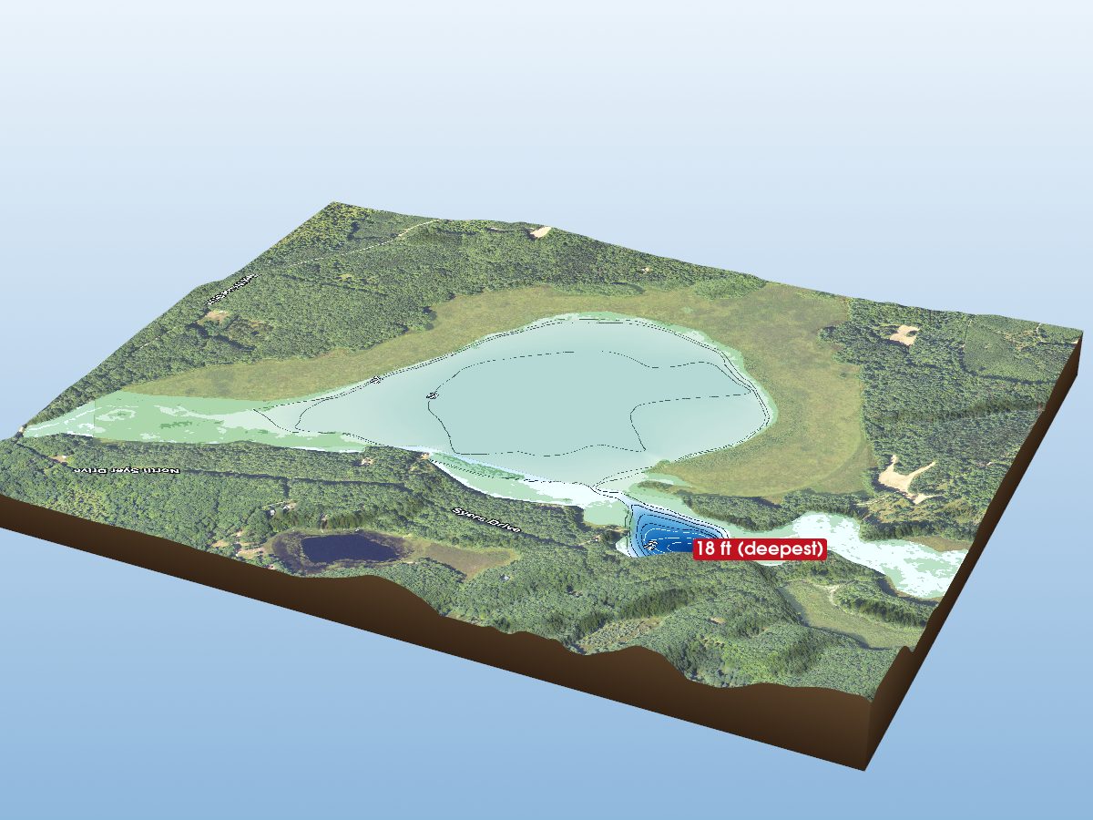 Depth map of Syers Lake