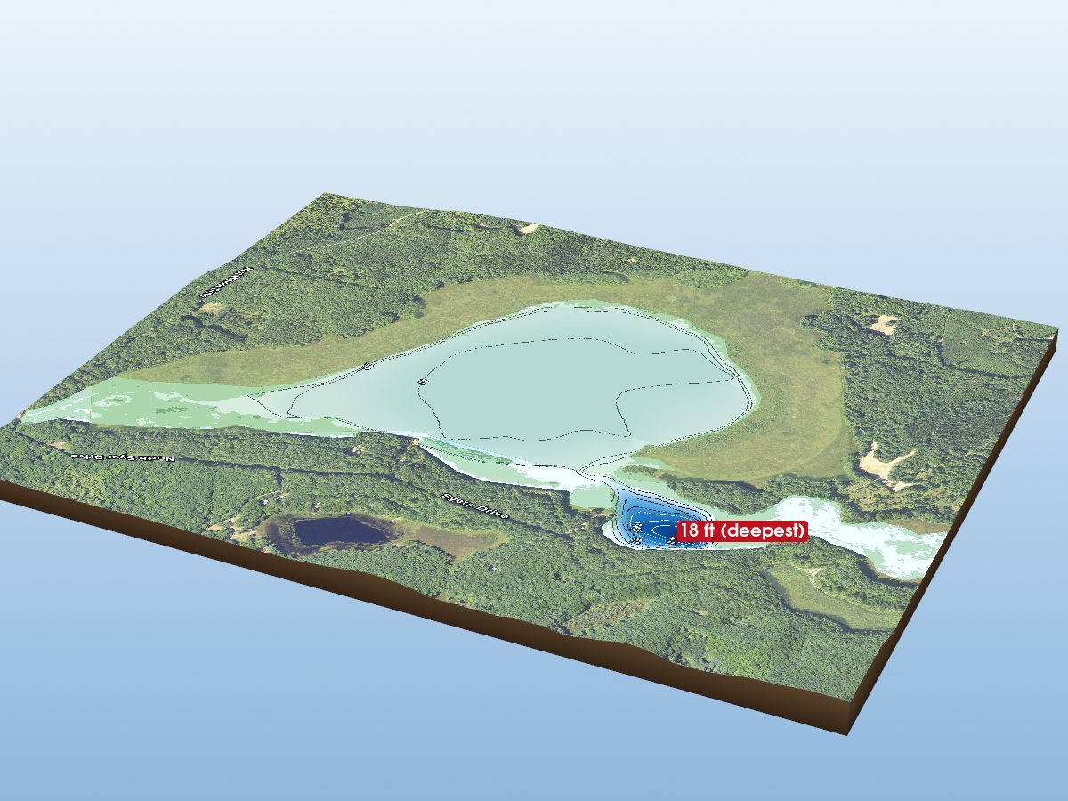 Depth map of Syers Lake