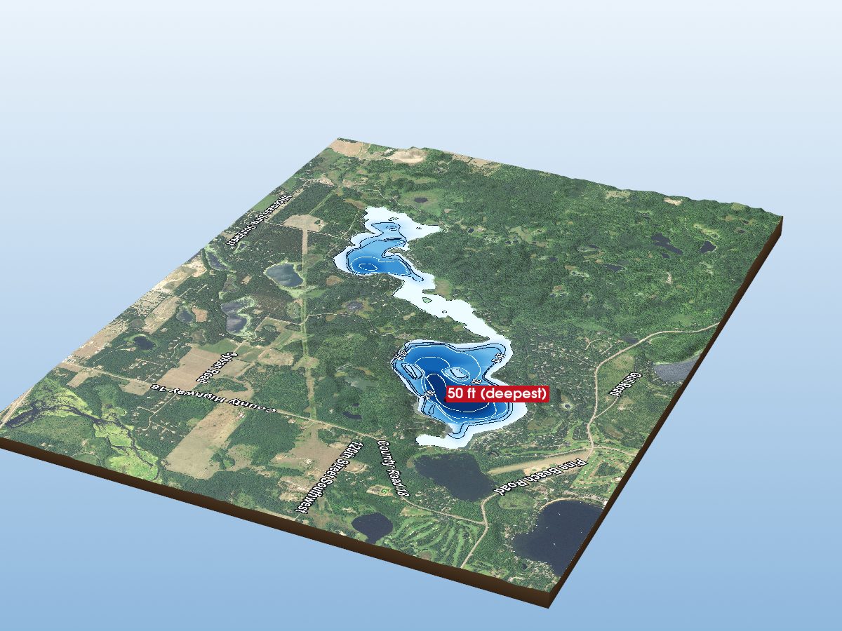Depth map of Sylvan Lake