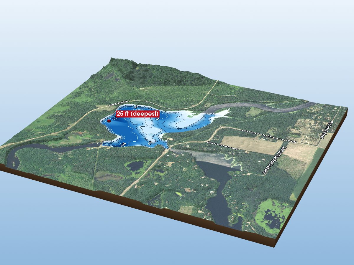 3D depth map of Sylvan Lake