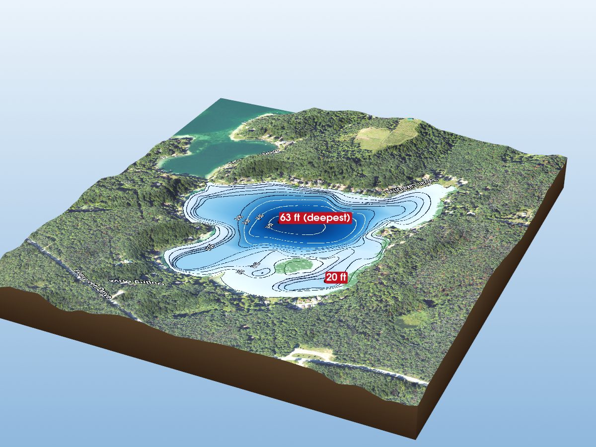 Depth map of Sylvan Lake