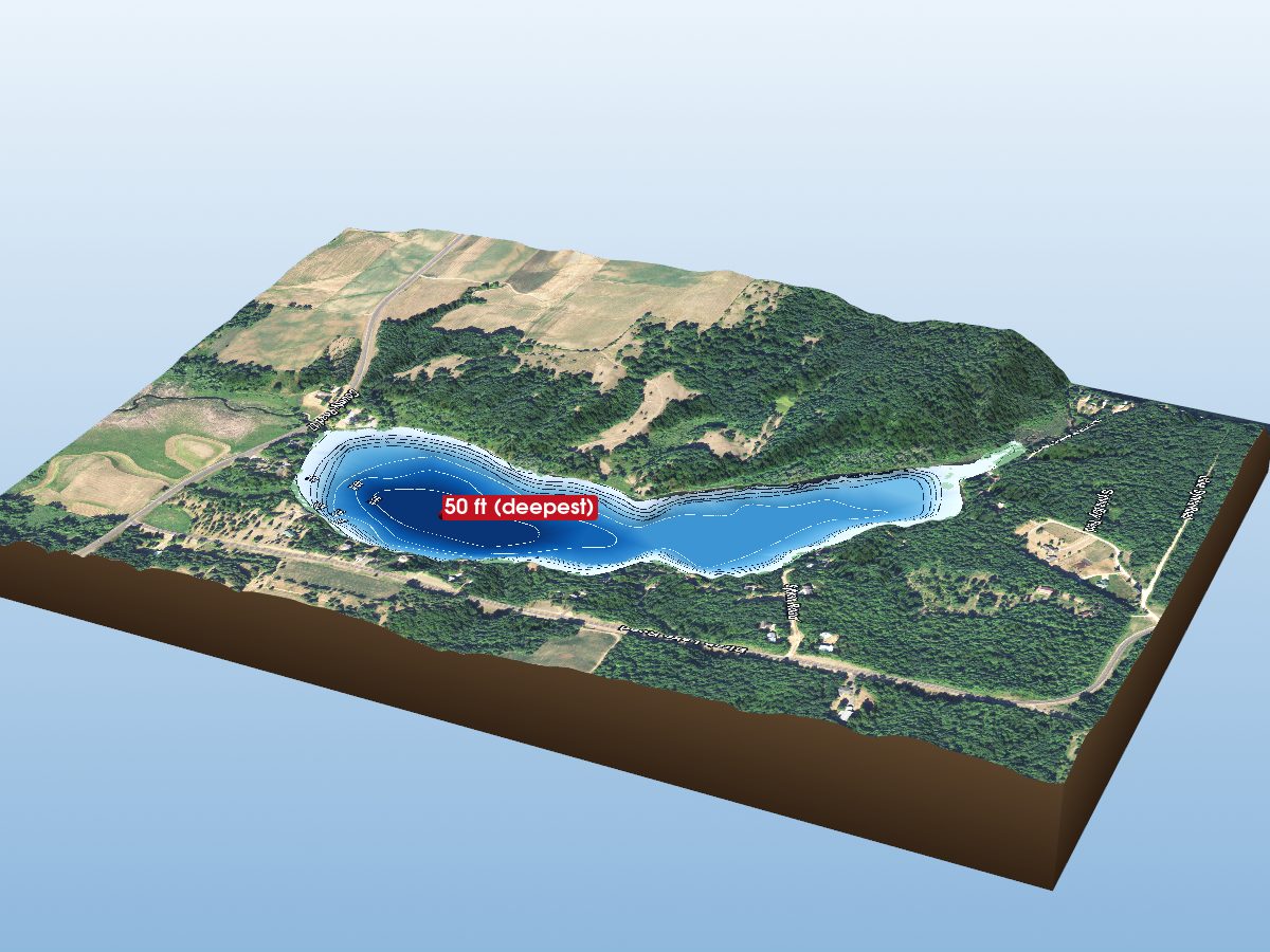Depth map of Sylvia Lake