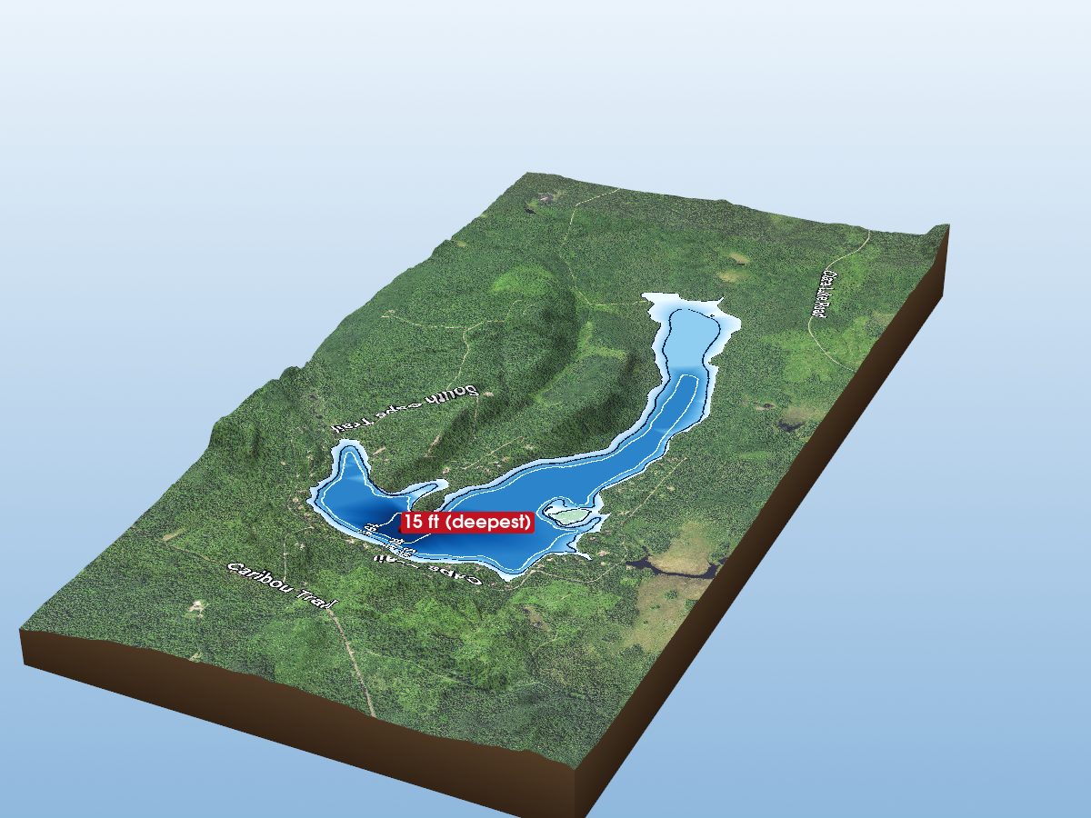 Depth map of Tait Lake