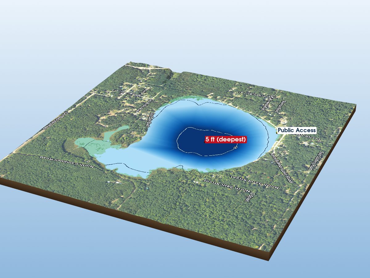 Depth map of Tallman Lake