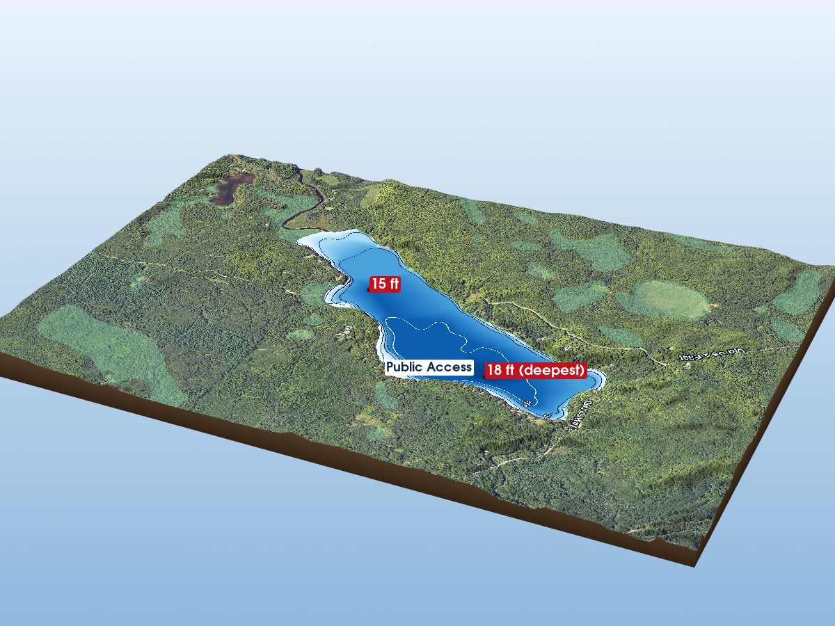Depth map of Tamarack Lake