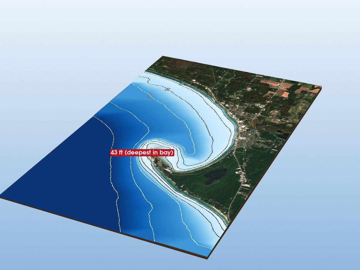 Depth map of Tawas Bay