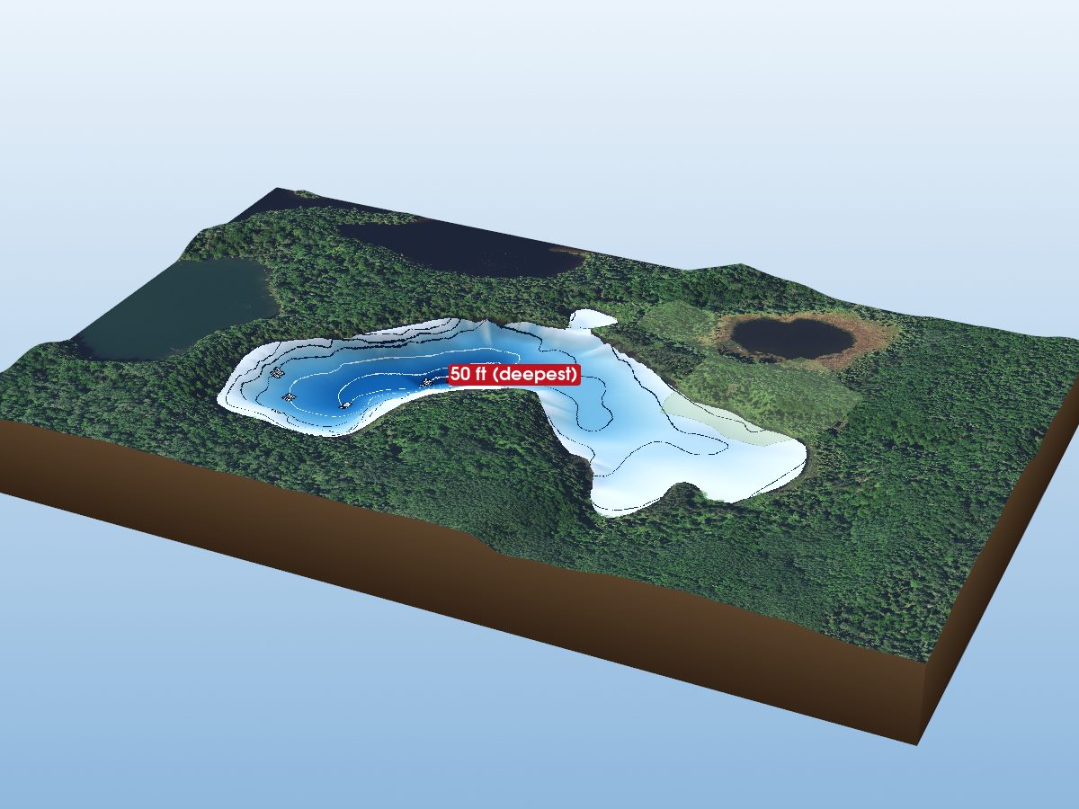 Depth map of Taylor Lake