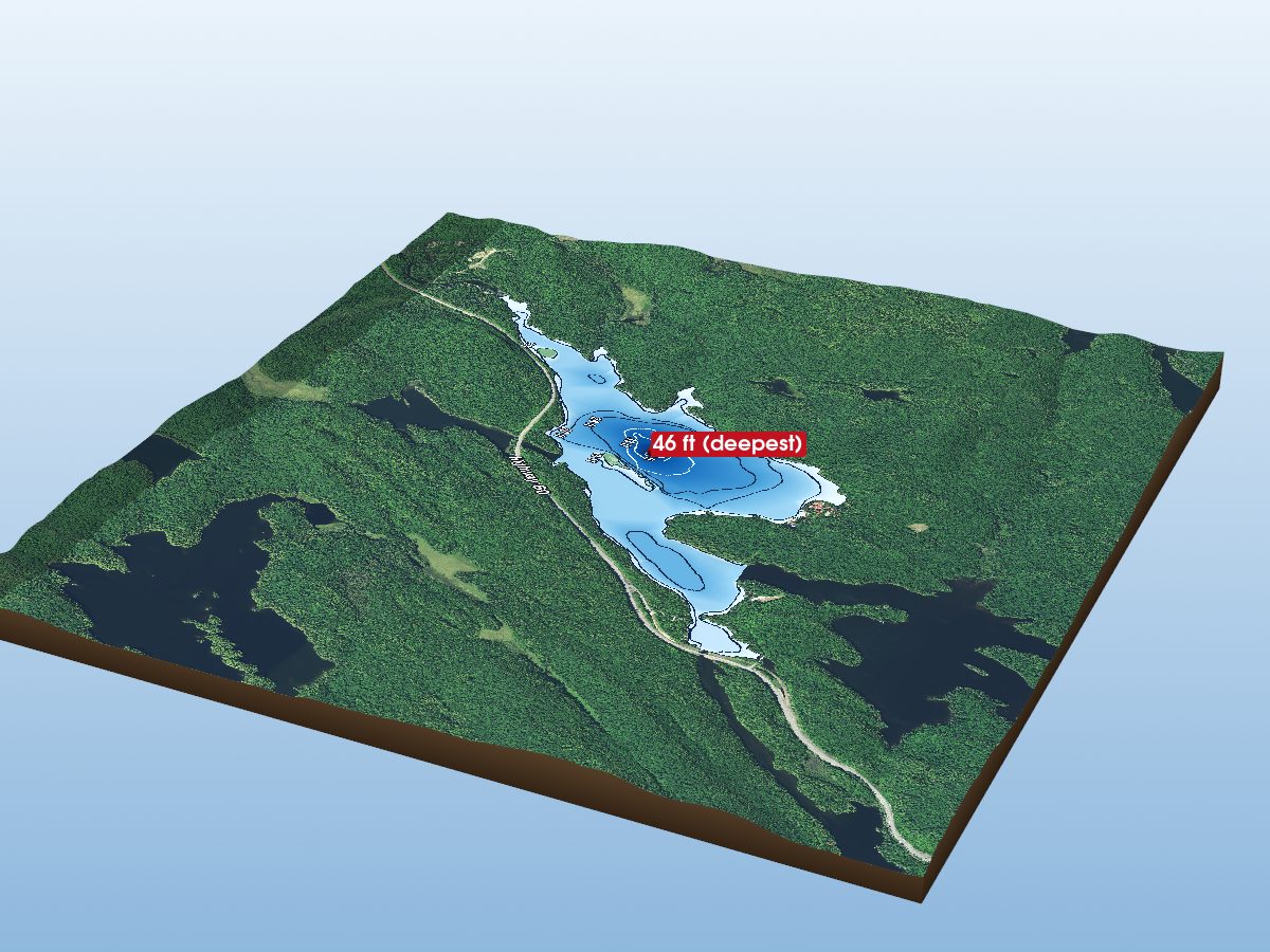 Depth map of Tea Lake