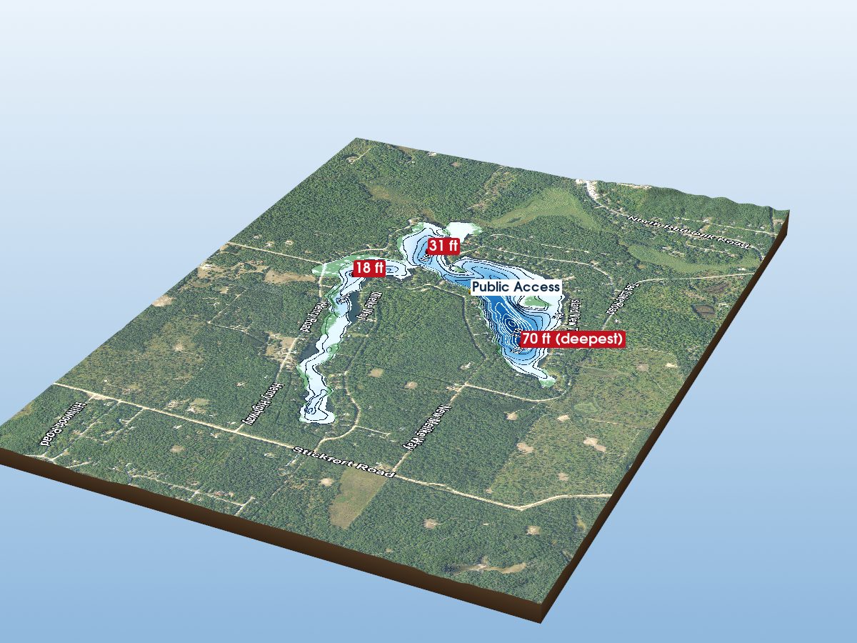 Depth map of Tea Lake