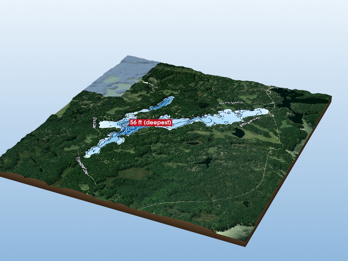 Depth map of Tea Lake