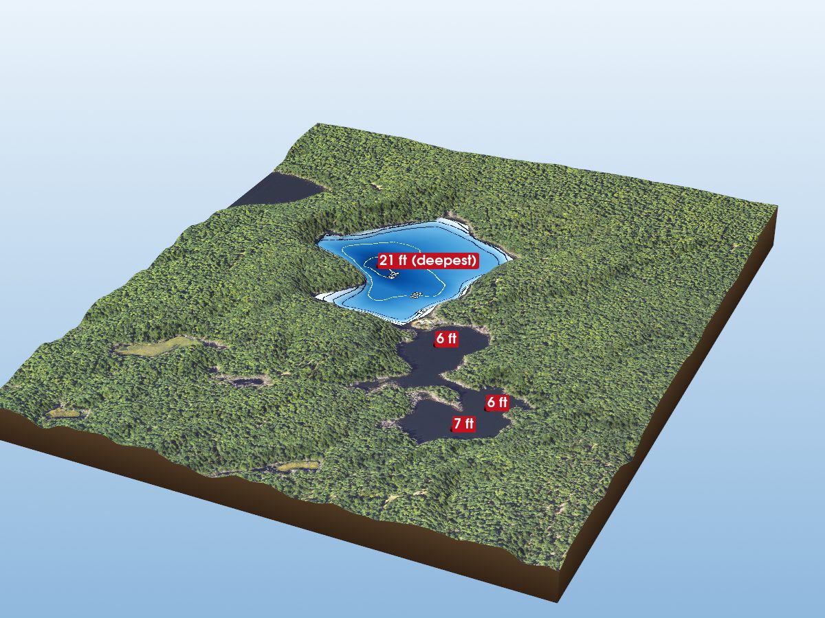 Depth map of Teal Lake
