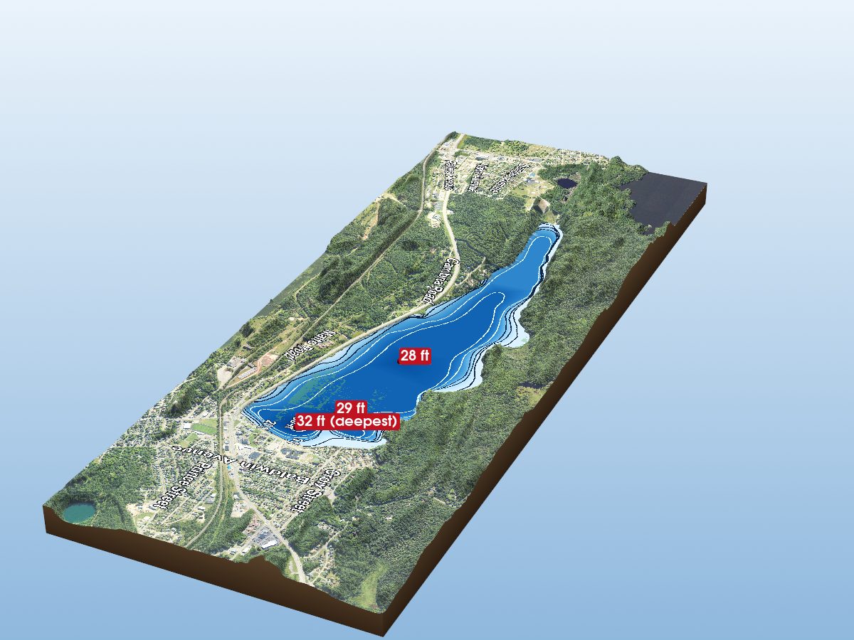 Depth map of Teal Lake