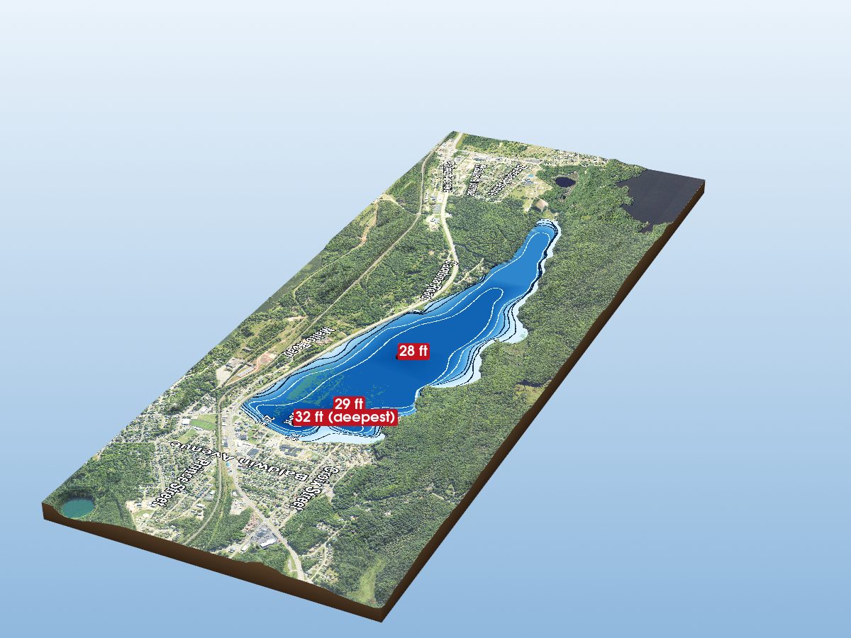 Depth map of Teal Lake