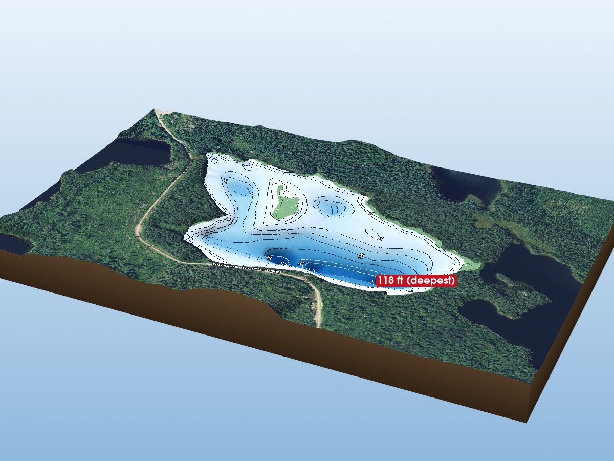 Depth map of Teal Lake