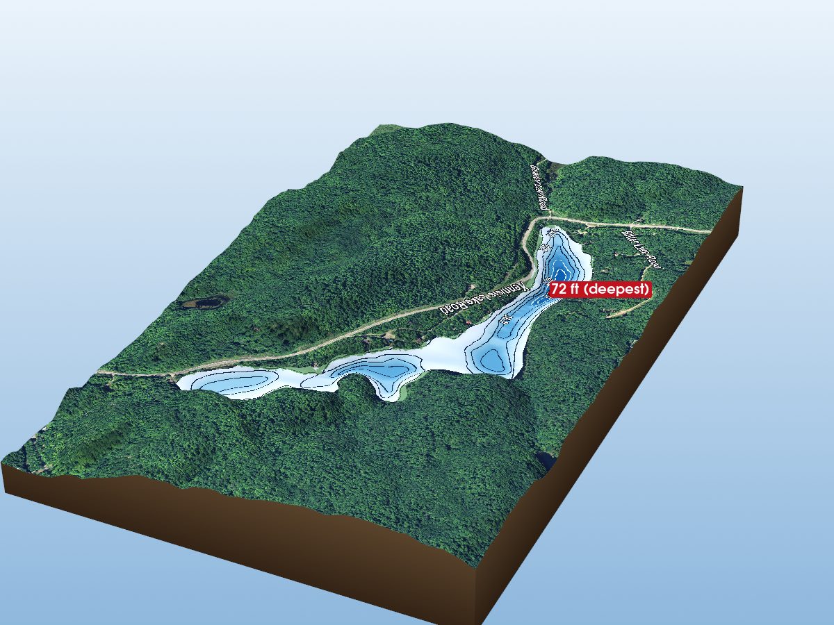 Depth map of Tedious Lake