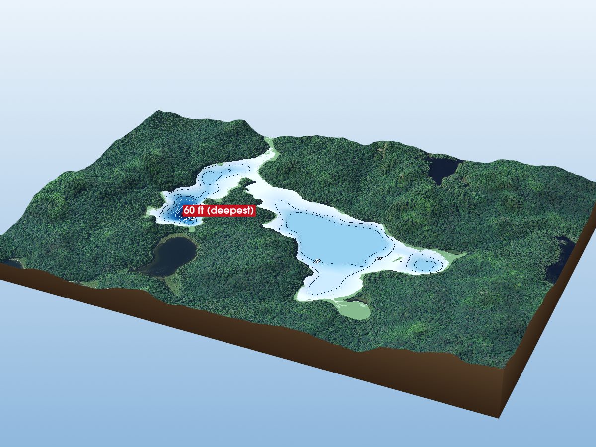 Depth map of Tee Lake