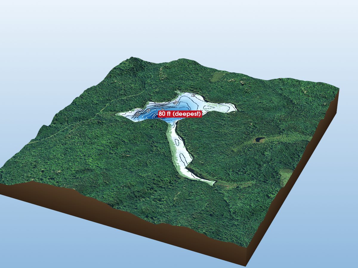 Depth map of Tee Lake