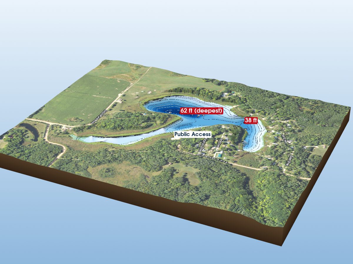 Depth map of Tee Lake