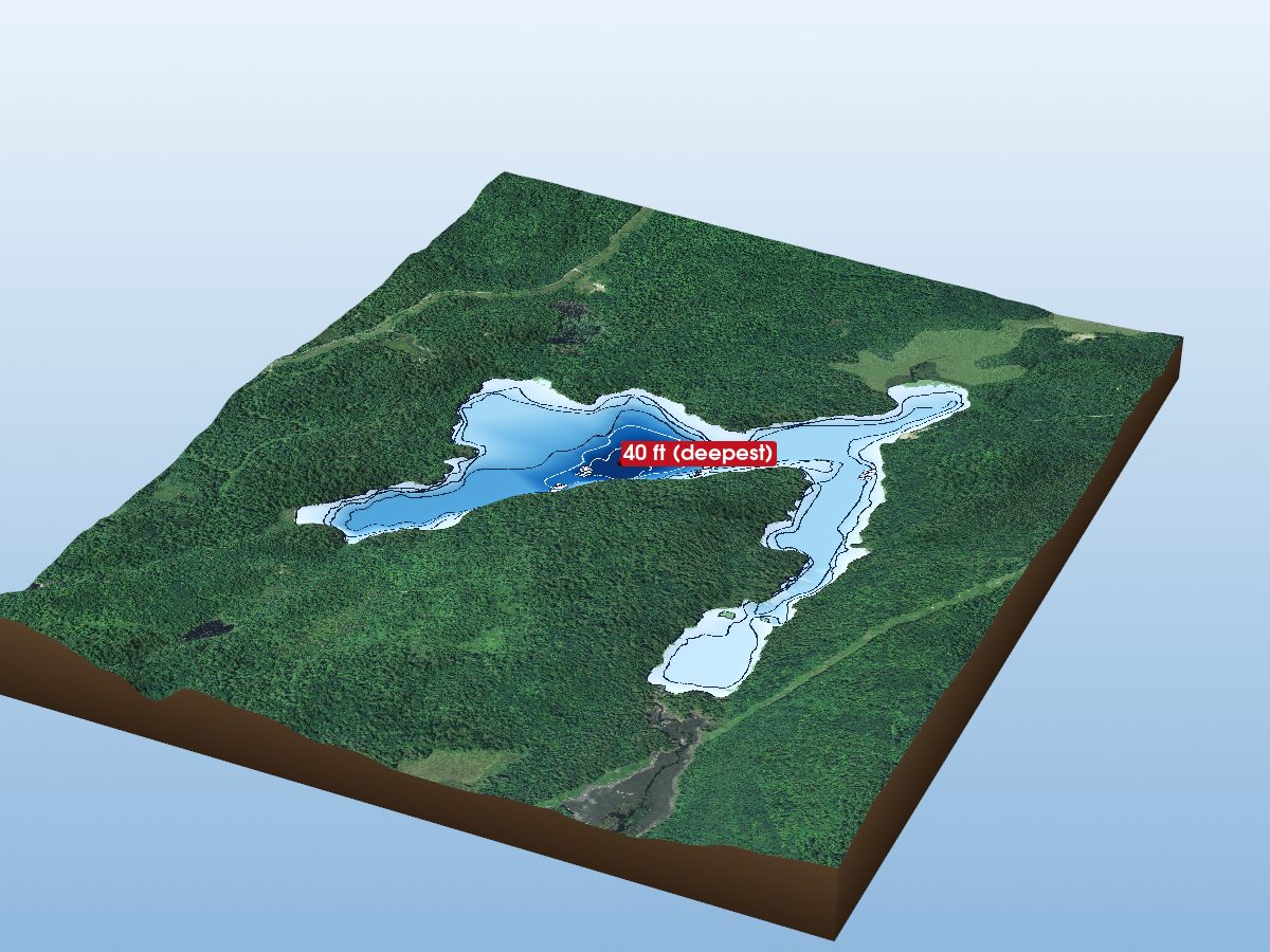 Depth map of Tee Lake